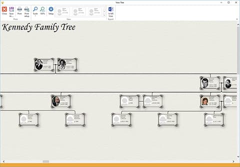 Albero genealogico - albero pieno, modello 3